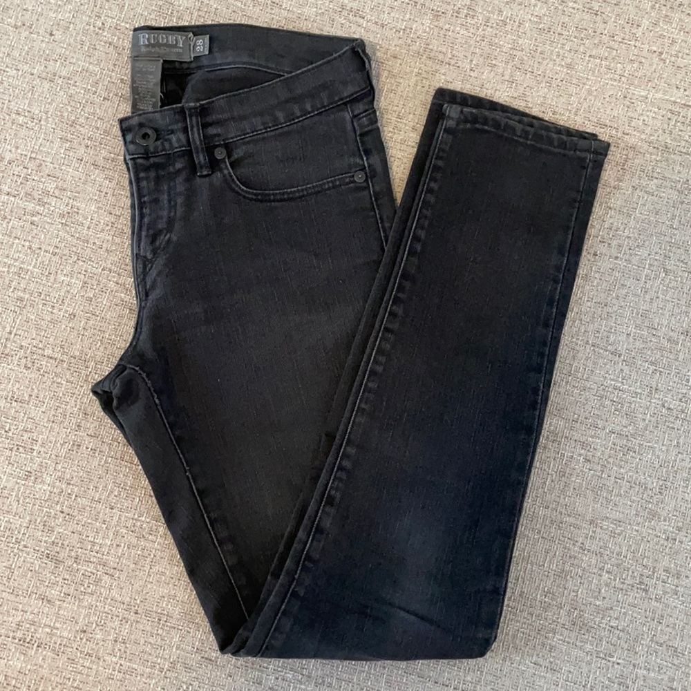 Rugby Ralph Lauren, Washed Black, Skinny Jeans, 28